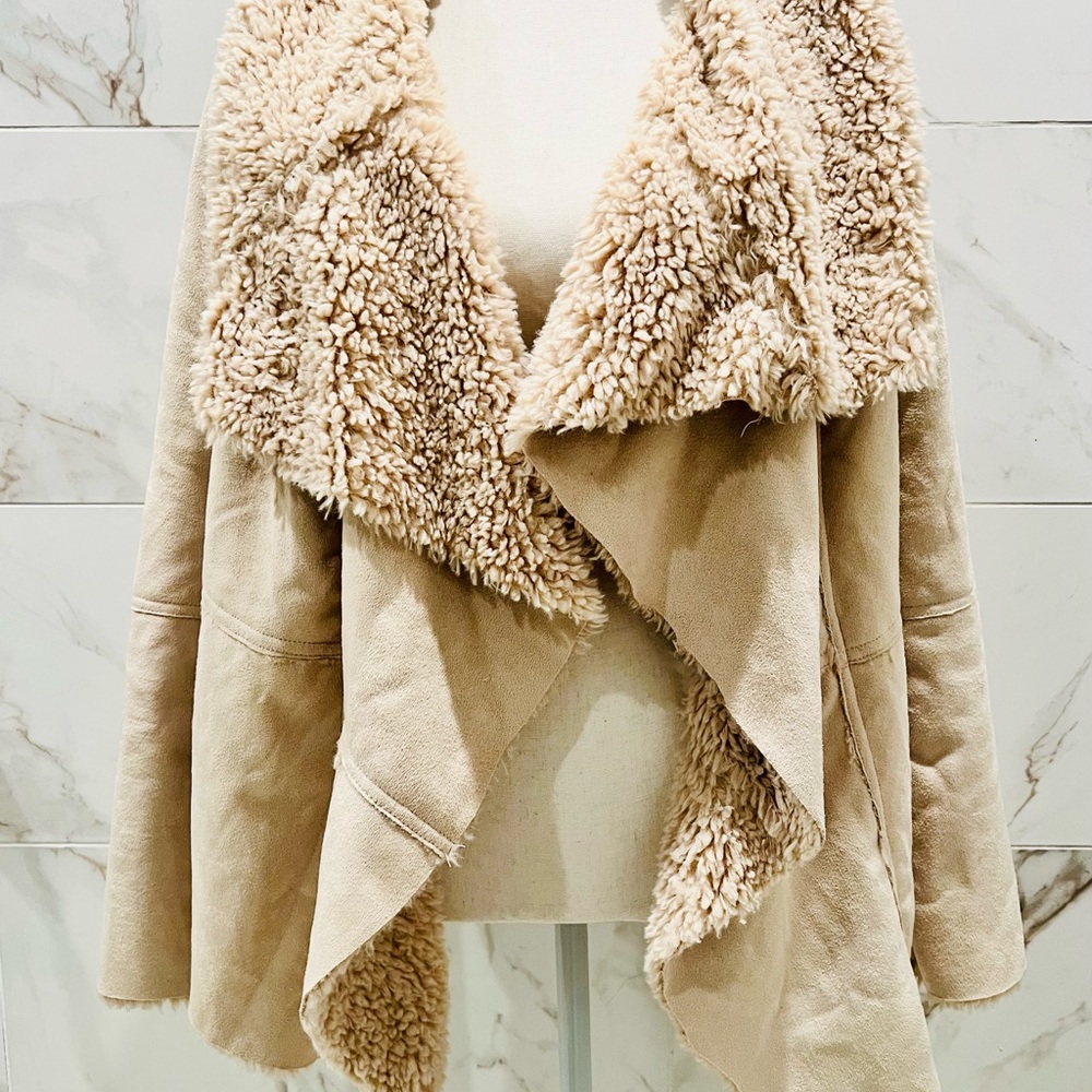 Others Follow Cream Teddy Jacket